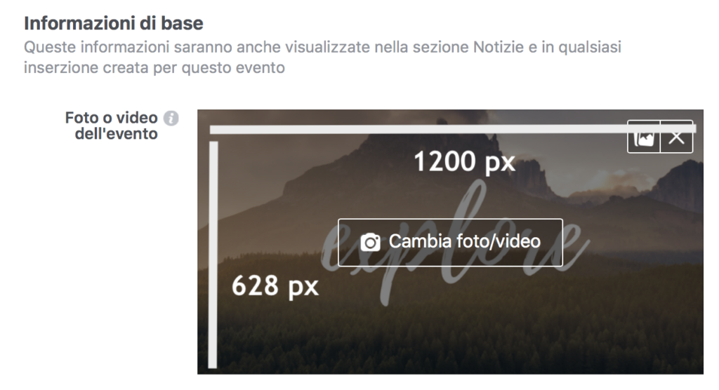 dimensioni copertina evento facebook